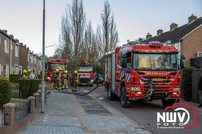 Brand in slaapkamer van woning aan de Passestraat snel geblust, oorzaak van de brand is onbekent. - &copy; NWVFoto.nl
